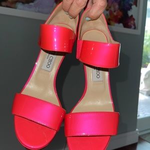Jimmy Choo Pink Patent Leather Heels